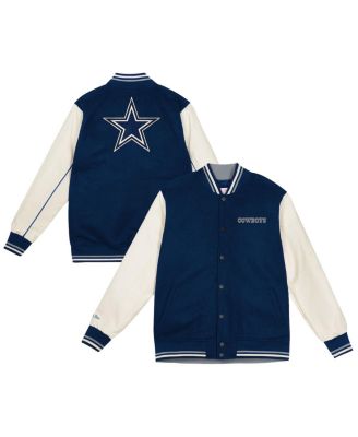 Детская университетская куртка Mitchell & Ness Full-Snap Varsity Navy/Cream Dallas Cowboys