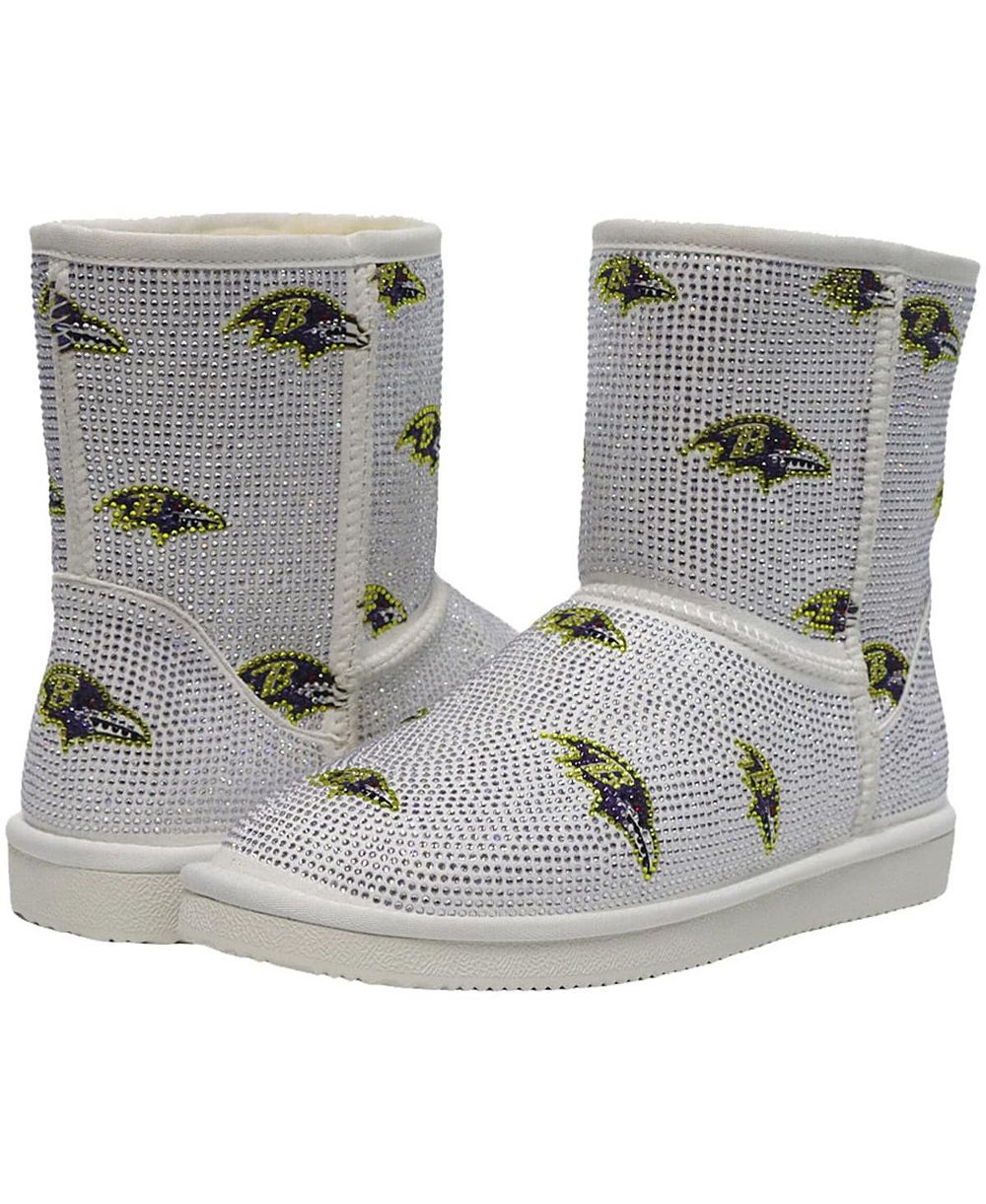 Cuce Women's Baltimore Ravens Logo Pull on Ankle Boots