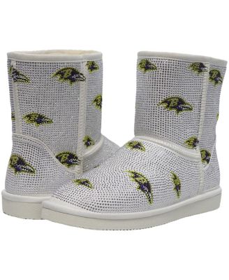 Cuce Women's Baltimore Ravens Logo Pull on Ankle Boots