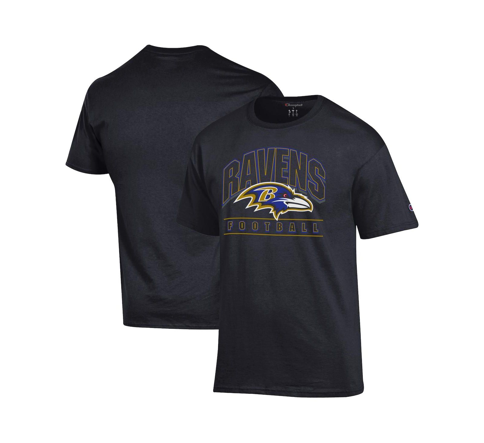 Champion Men's Black Baltimore Ravens Football T-Shirt