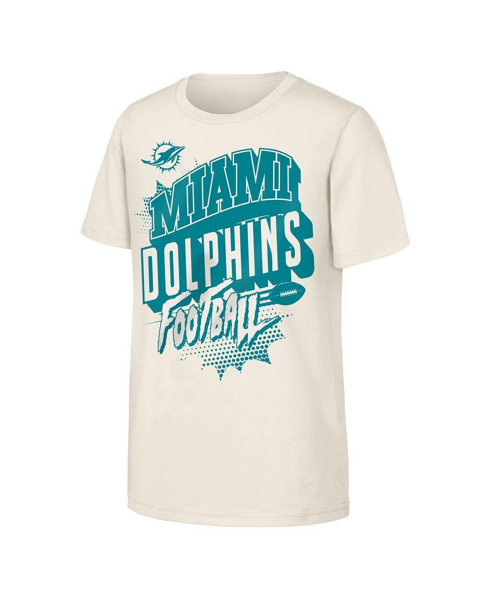 Детская футболка Outerstuff Natural Miami Dolphins Action Comic