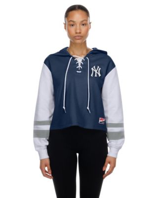 Женское худи New Era New York Yankees Navy Boxy Lace-Up