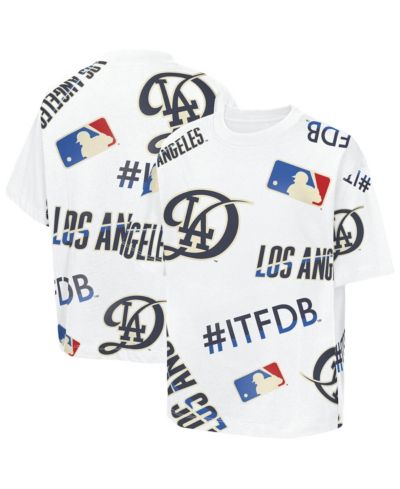 Outerstuff Big Boys and Girls White Los Angeles Dodgers Circus Catch T-Shirt