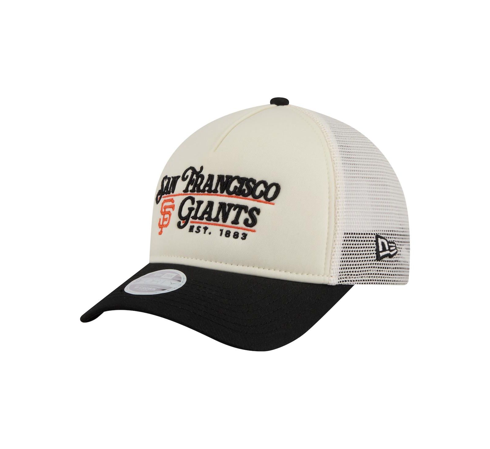 Женская кепка New Era San Francisco Giants Retro 9FORTY M-Crown A-Frame Trucker, светло-бежевый/черный
