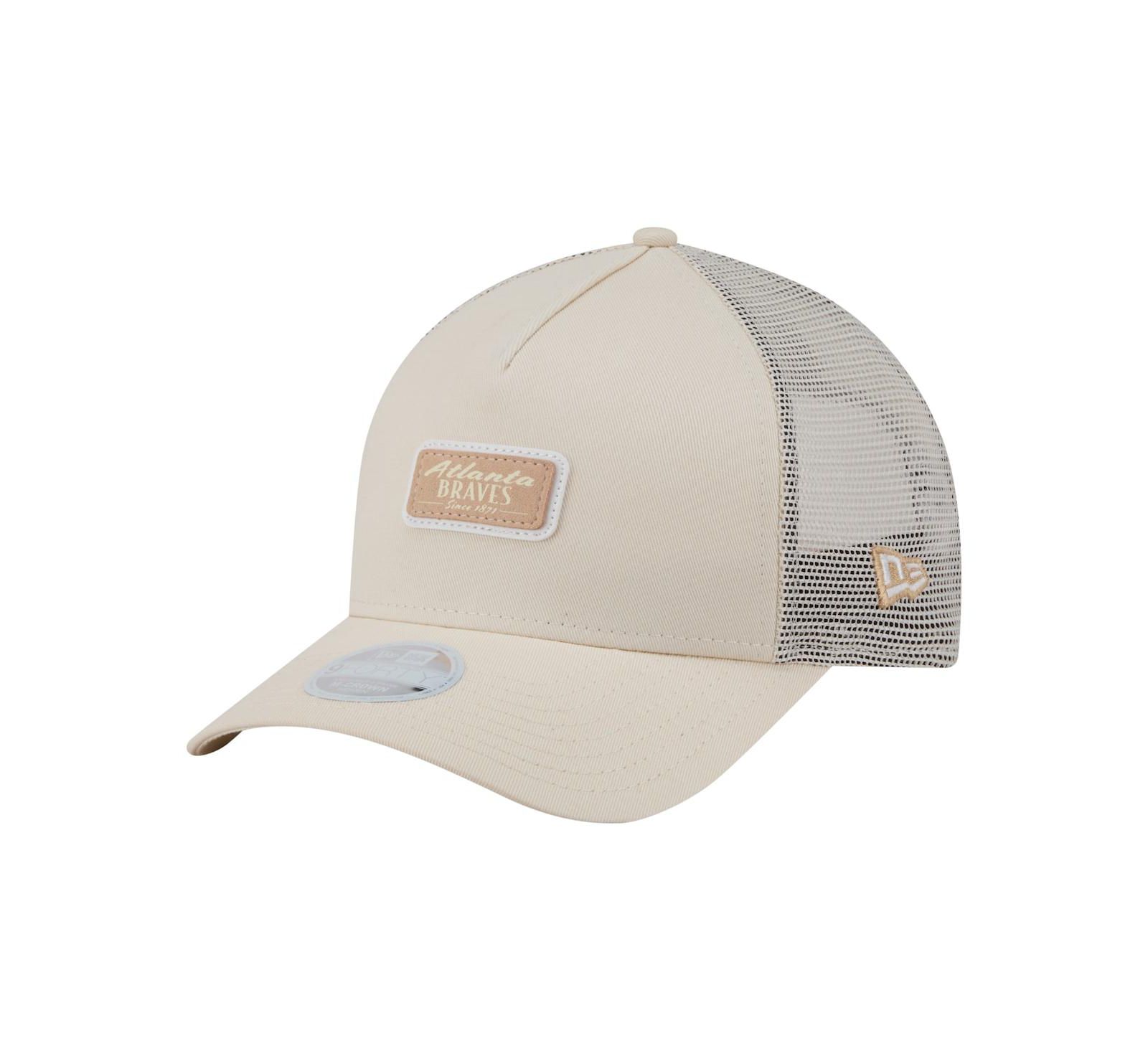 New Era Женская кепка 9FORTY M-Crown A-Frame Trucker Atlanta Braves Light Beige