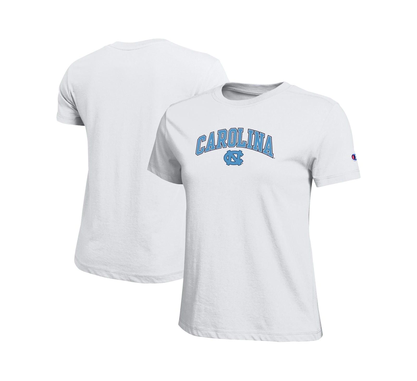 Женская белая футболка Champion North Carolina Tar Heels с логотипом