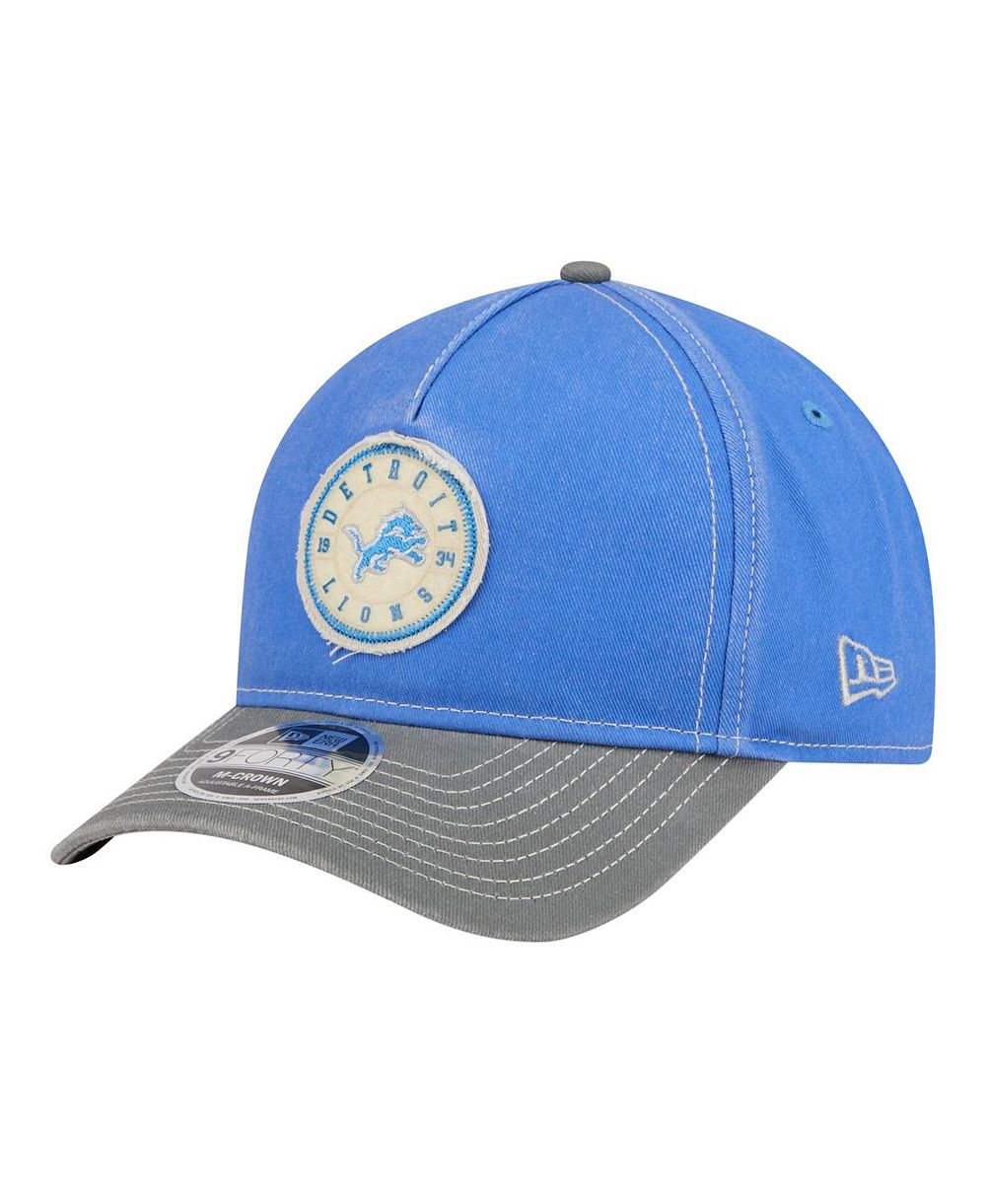 Мужская кепка New Era Blue/Gray Detroit Lions 9FORTY Felt A-Frame Adjustable