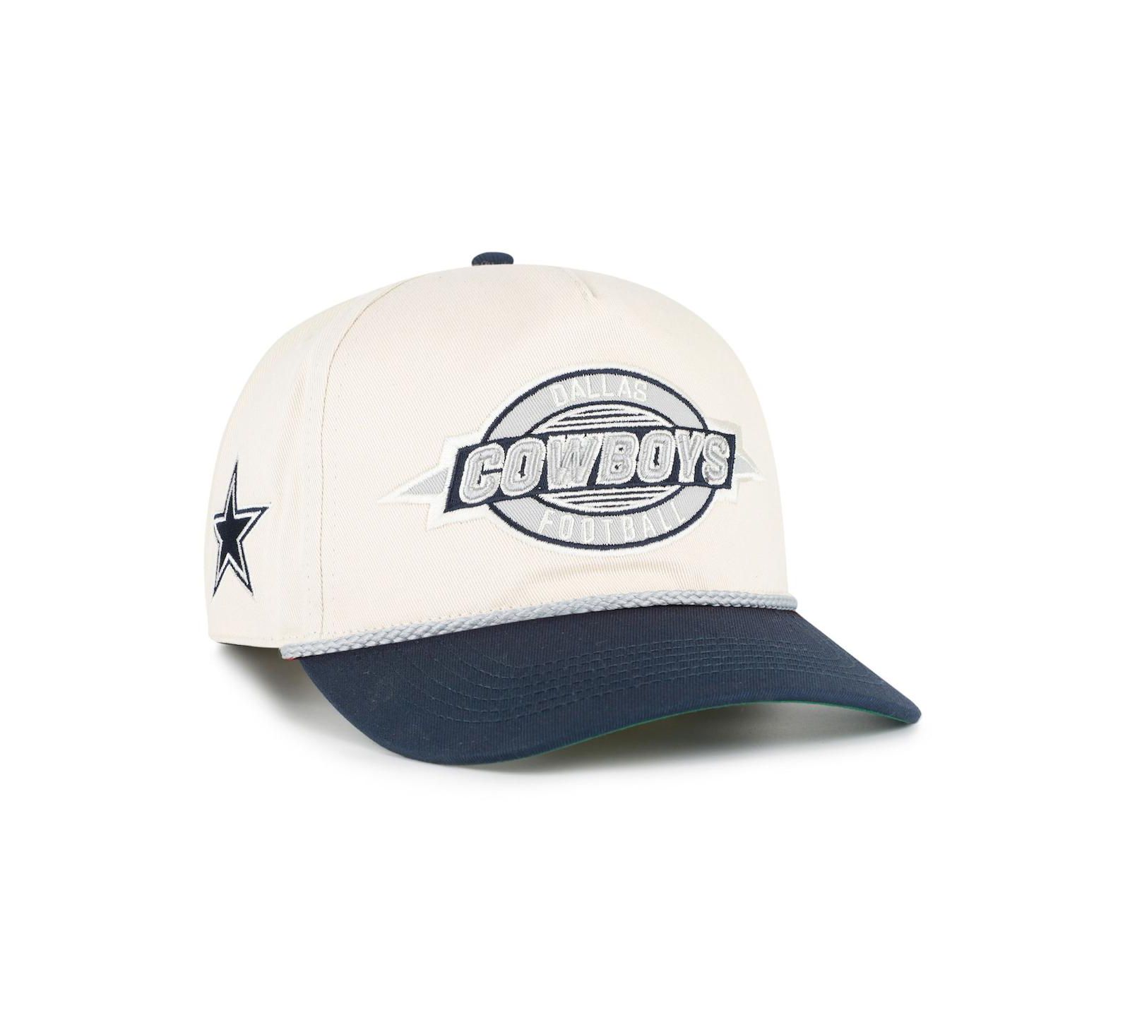 Мужская бейсболка '47 Brand Natural/Navy Dallas Cowboys Frame Out Two-Tone Hitch Adjustable Hat