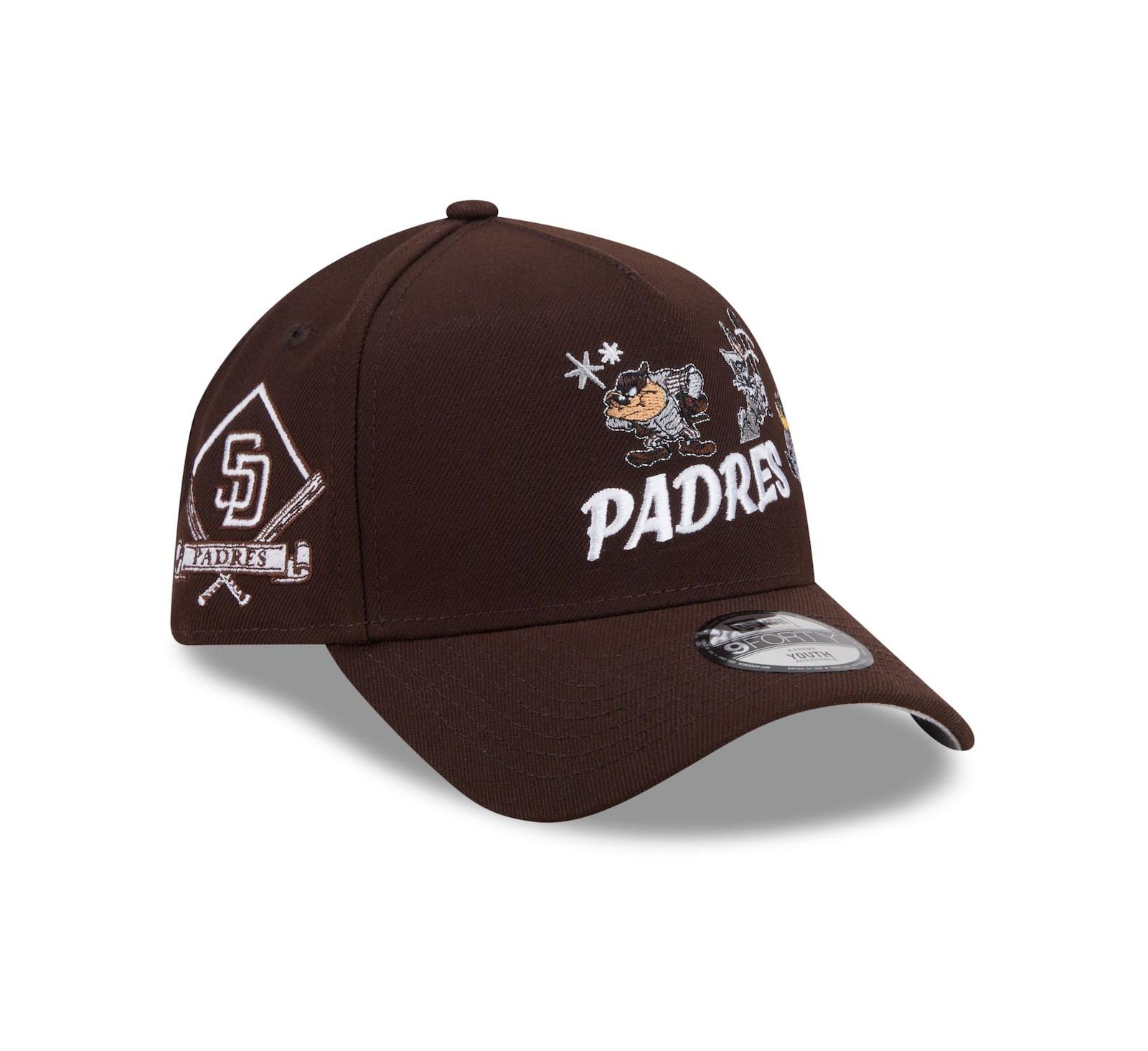 New Era кепка New Era Big Boys and Girls Brown San Diego Padres Looney Tunes A-Frame 9FORTY Adjustable Hat