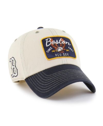 Мужская регулируемая кепка '47 Brand Boston Red Sox Keepsake Collection Clean Up, натуральный/темно-синий