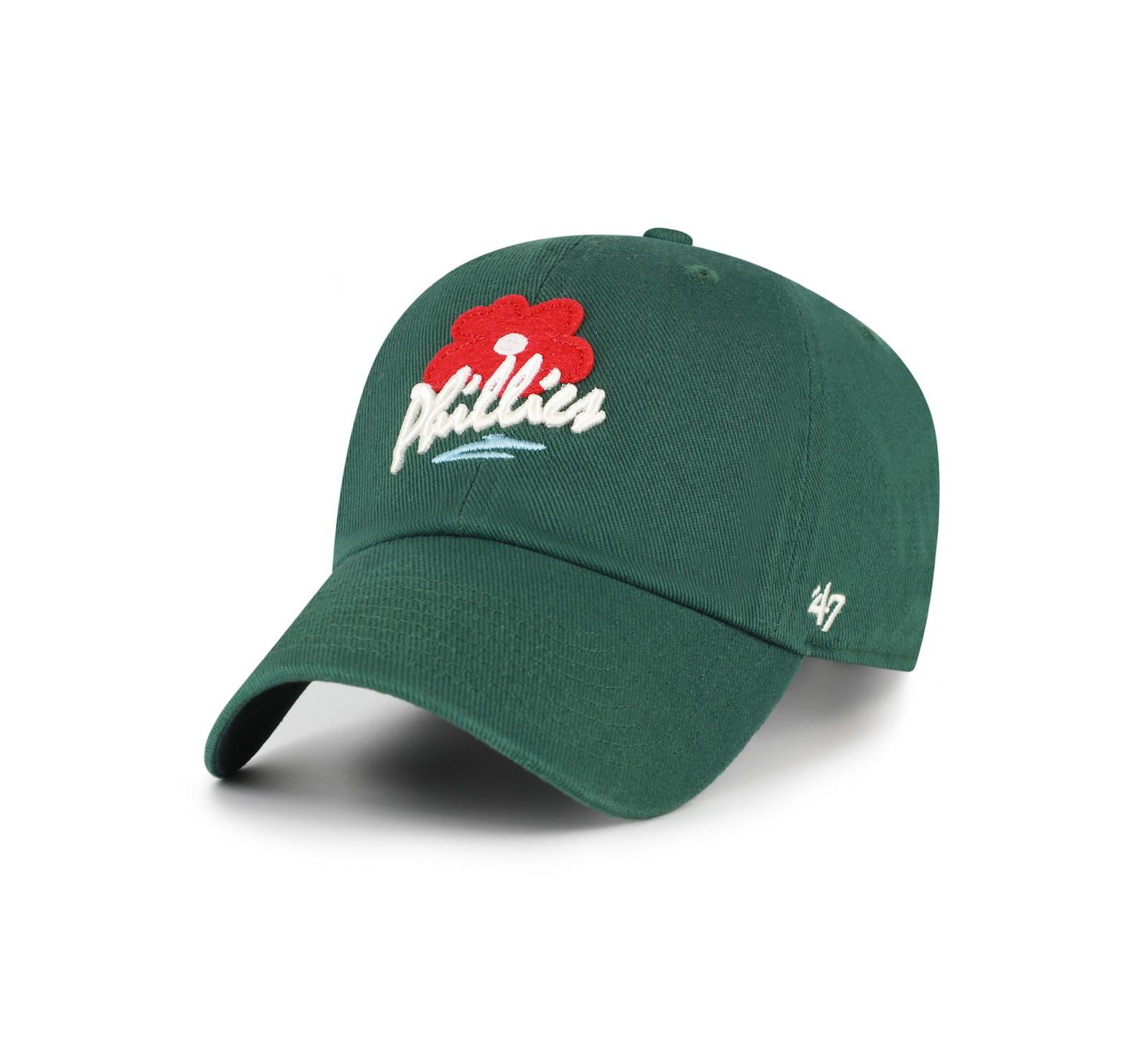 '47 Brand Мужская и Женская регулируемая кепка Philadelphia Phillies Flora Gallery Clean Up, зеленая