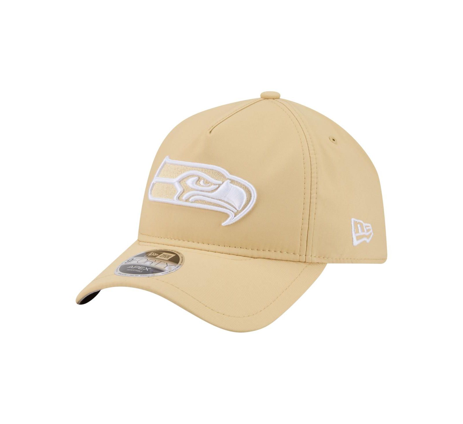 Мужская кепка New Era Seattle Seahawks Apex 9FORTY Adjustable Tan