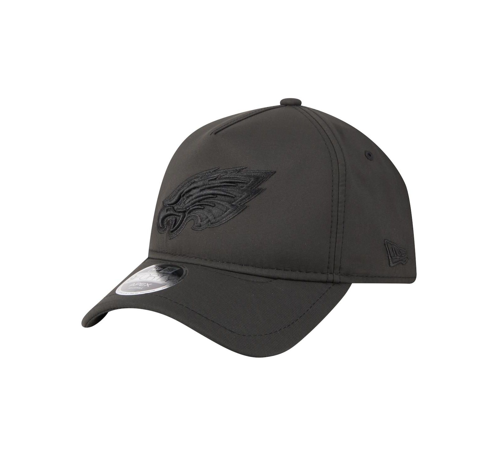 Кепка New Era Men's Black Philadelphia Eagles Apex 9FORTY Adjustable Hat