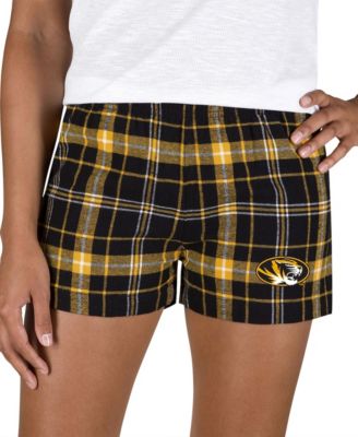 Женские фланелевые шорты Concepts Sport Black/Gold Missouri Tigers Ultimate