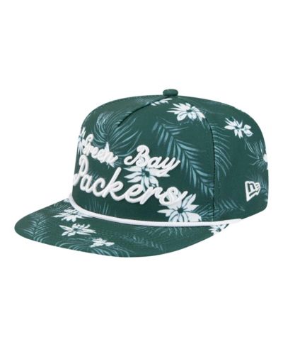 Мужская кепка New Era Green Green Bay Packers Palm Print A-Frame 9FIFTY Snapback Hat