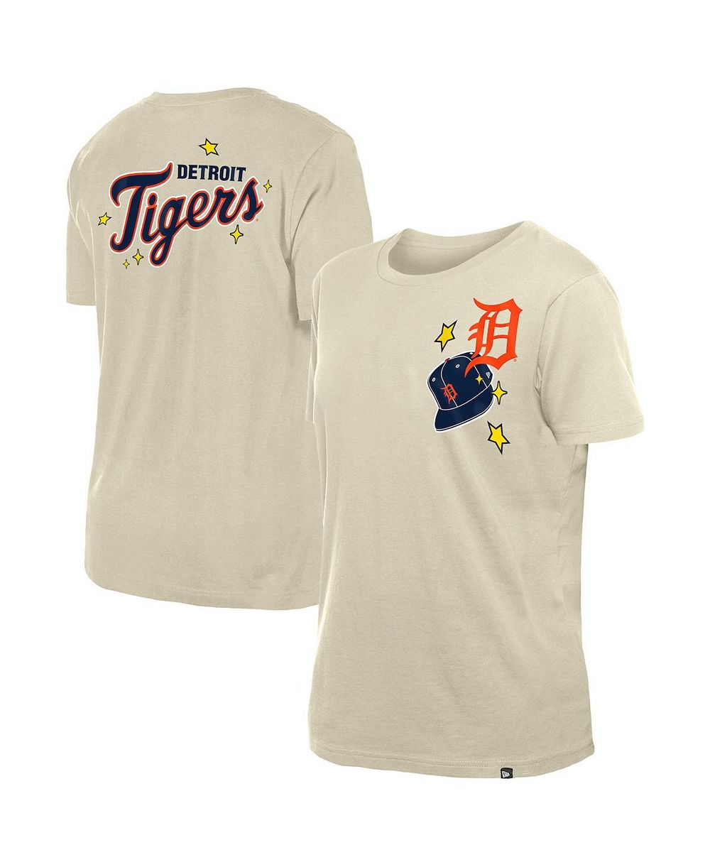 Женская футболка New Era Detroit Tigers Stars Cap Cream