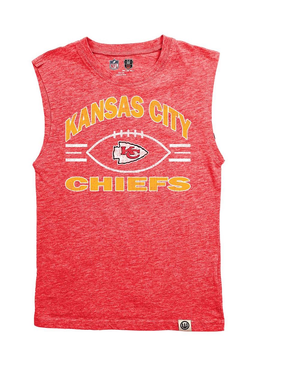Детский топ-майка Wes & Willy Heather Red Kansas City Chiefs Muscle
