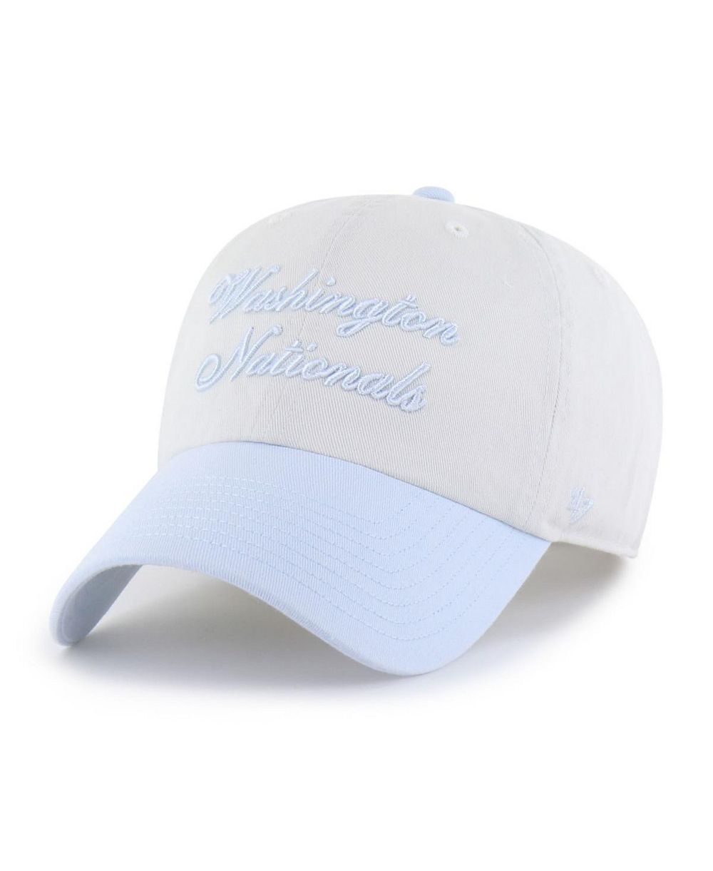 '47 Brand Women's White/Light Blue Washington Nationals Gelato Two-Tone Clean Up Adjustable Hat
