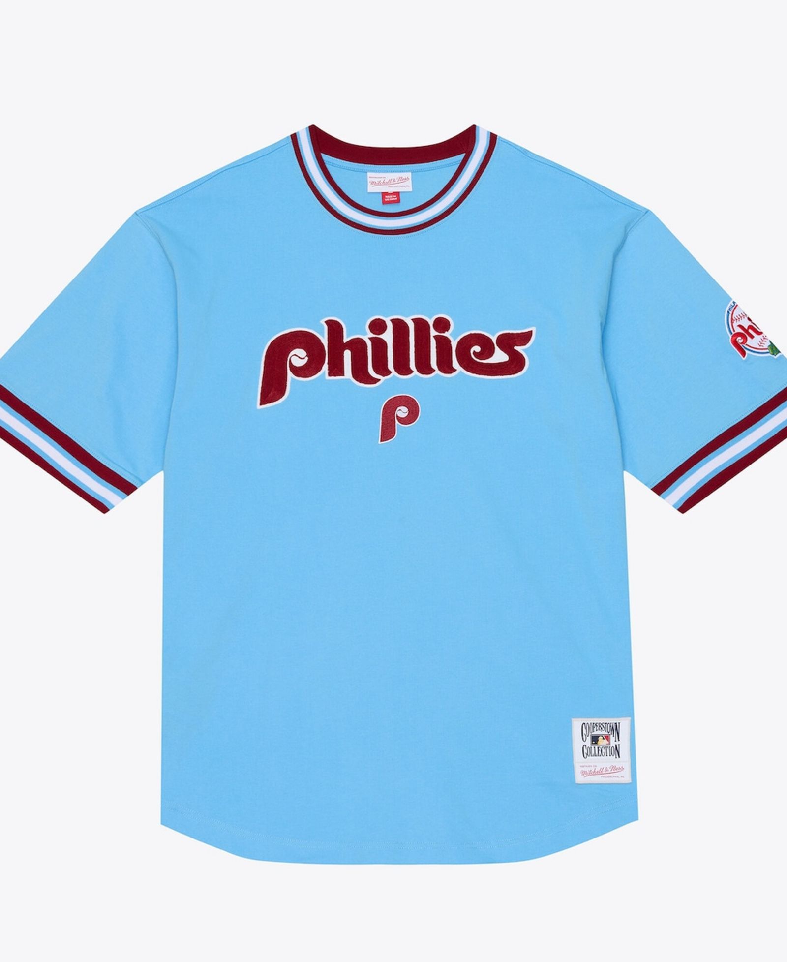 Мужская футболка Mitchell & Ness Philadelphia Phillies Wild Pitch Ringer Light Blue