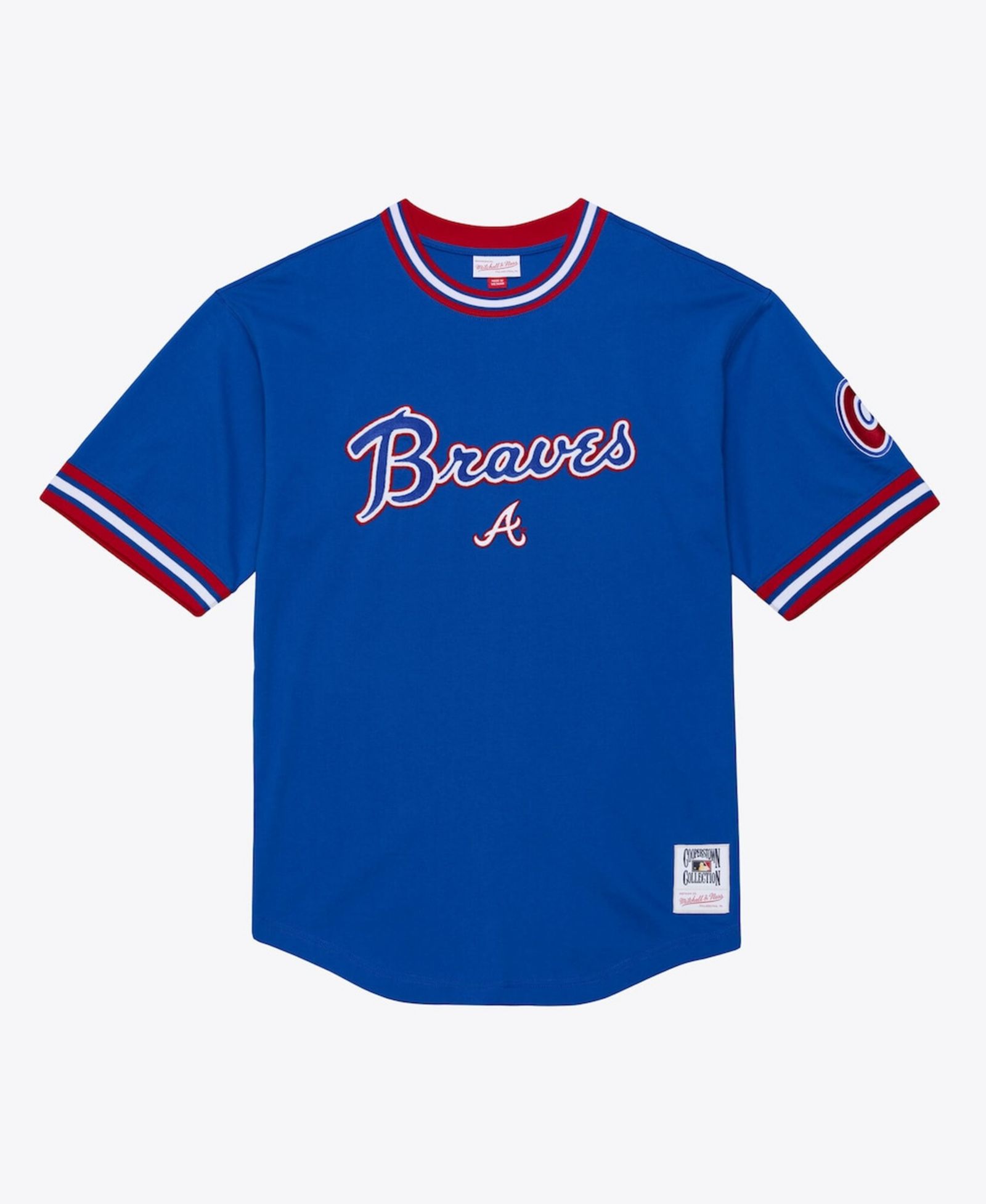 Мужская футболка Mitchell & Ness Royal Atlanta Braves Wild Pitch Ringer