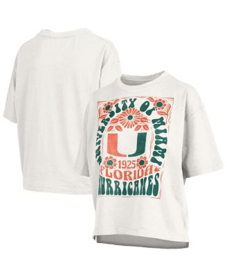 Pressbox Women's White Miami Hurricanes Harmony Oversized Slub T-Shirt