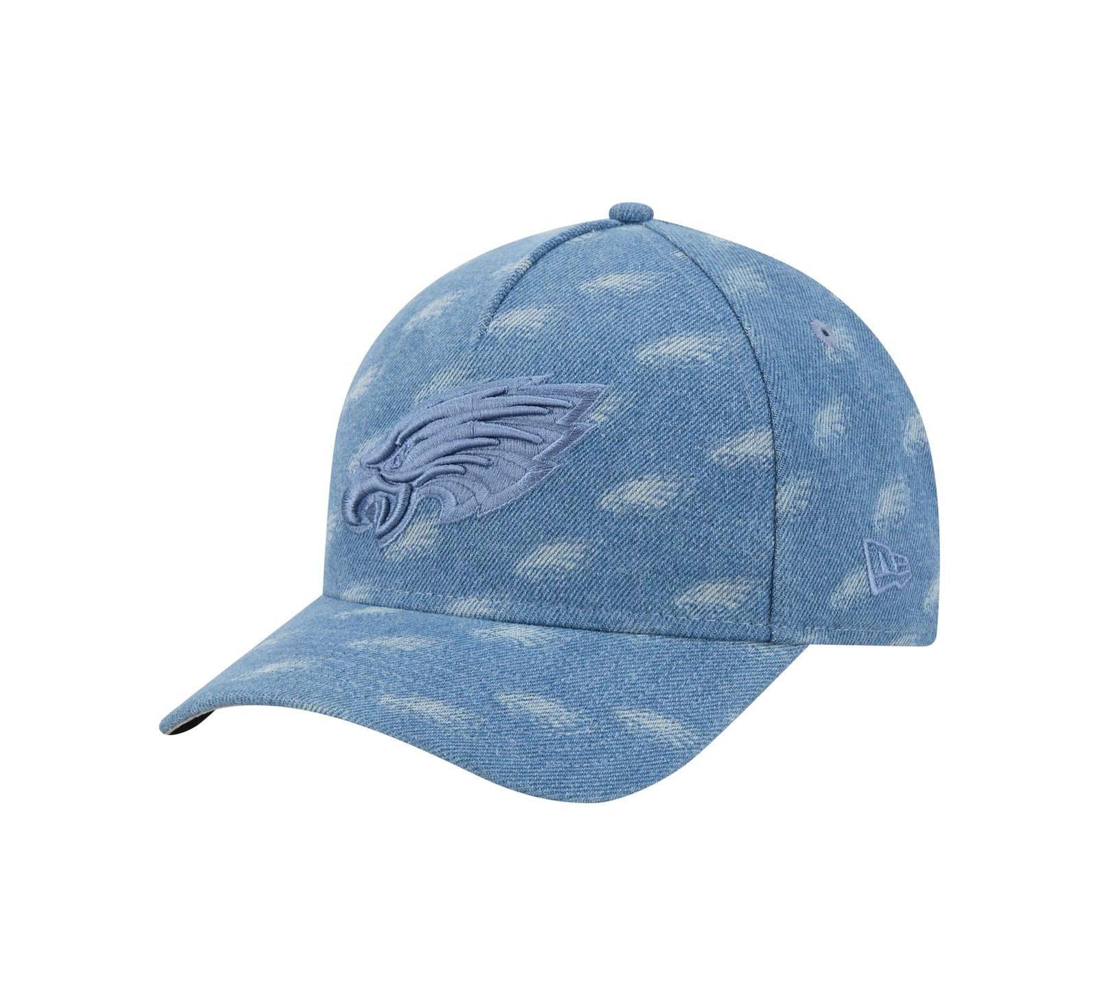 Женская джинсовая кепка New Era Philadelphia Eagles A-Frame 9FORTY регулируемая