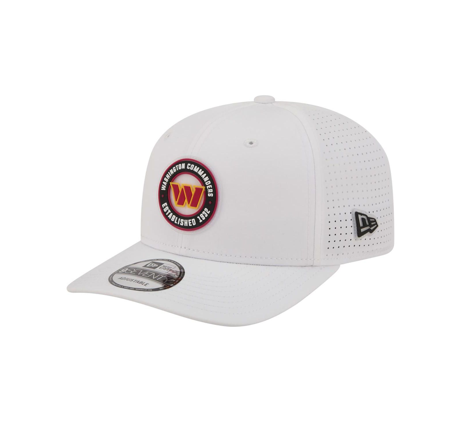 Мужская белая кепка New Era Washington Commanders COOLERA 9SEVENTY
