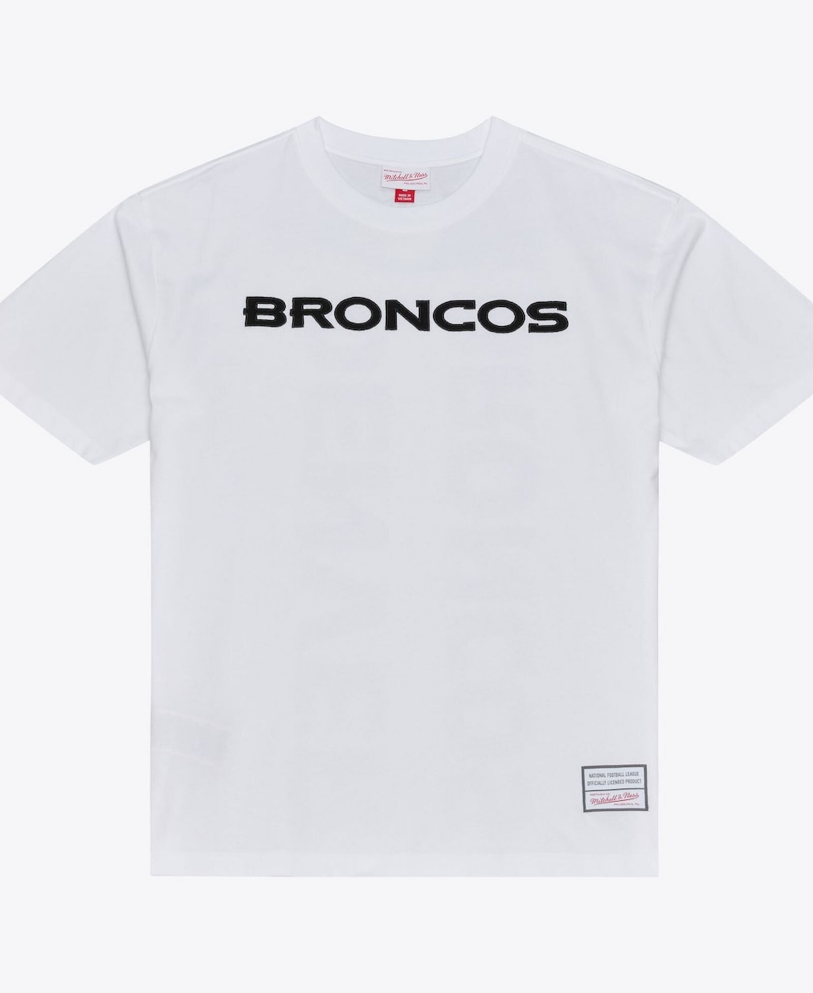 Mitchell & Ness Men's White Denver Broncos Monochrome T-Shirt