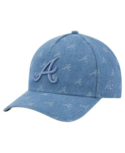 New Era Men's and Women's Denim Atlanta Braves A-Frame 9FORTY Adjustable Hat