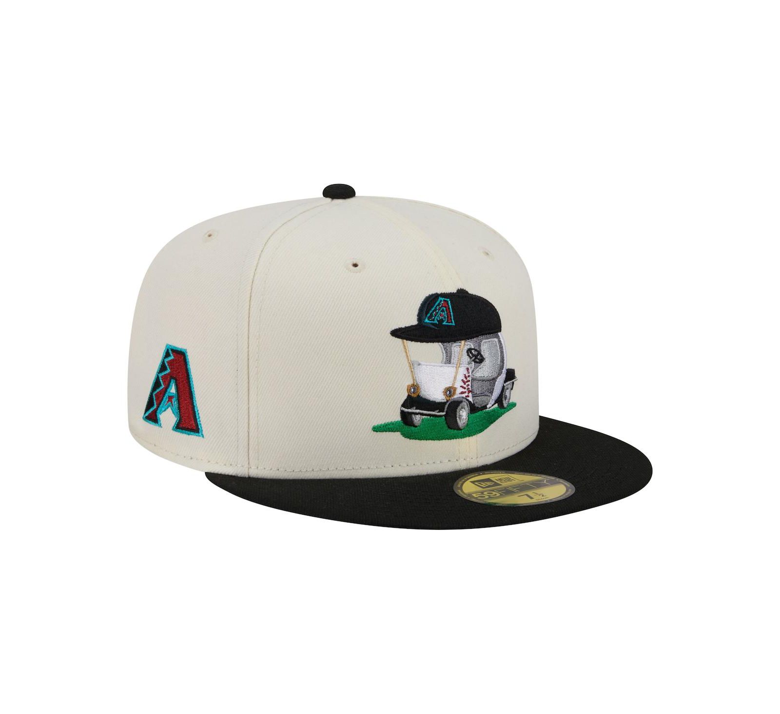 Мужская кепка New Era Arizona Diamondbacks Bullpen Cart 59FIFTY кремово-черная