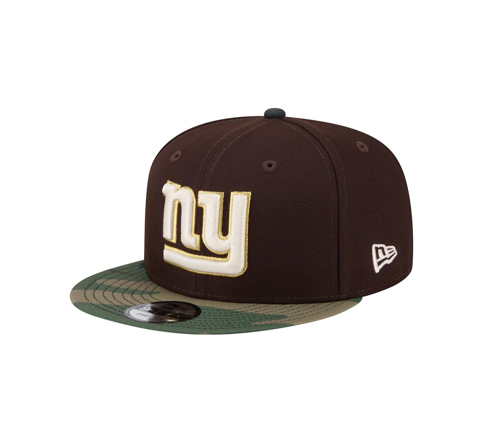 Мужская кепка New Era Dark Brown New York Giants Burnt Wood Camo 9FIFTY Snapback