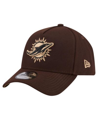 New Era Мужская кепка Miami Dolphins Burnt Wood A-Frame 9FORTY регулируемая, темно-коричневая