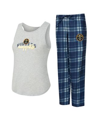 Concepts Sport Women's Navy/Heather Gray Denver Nuggets Regulate Tank & Pant Set