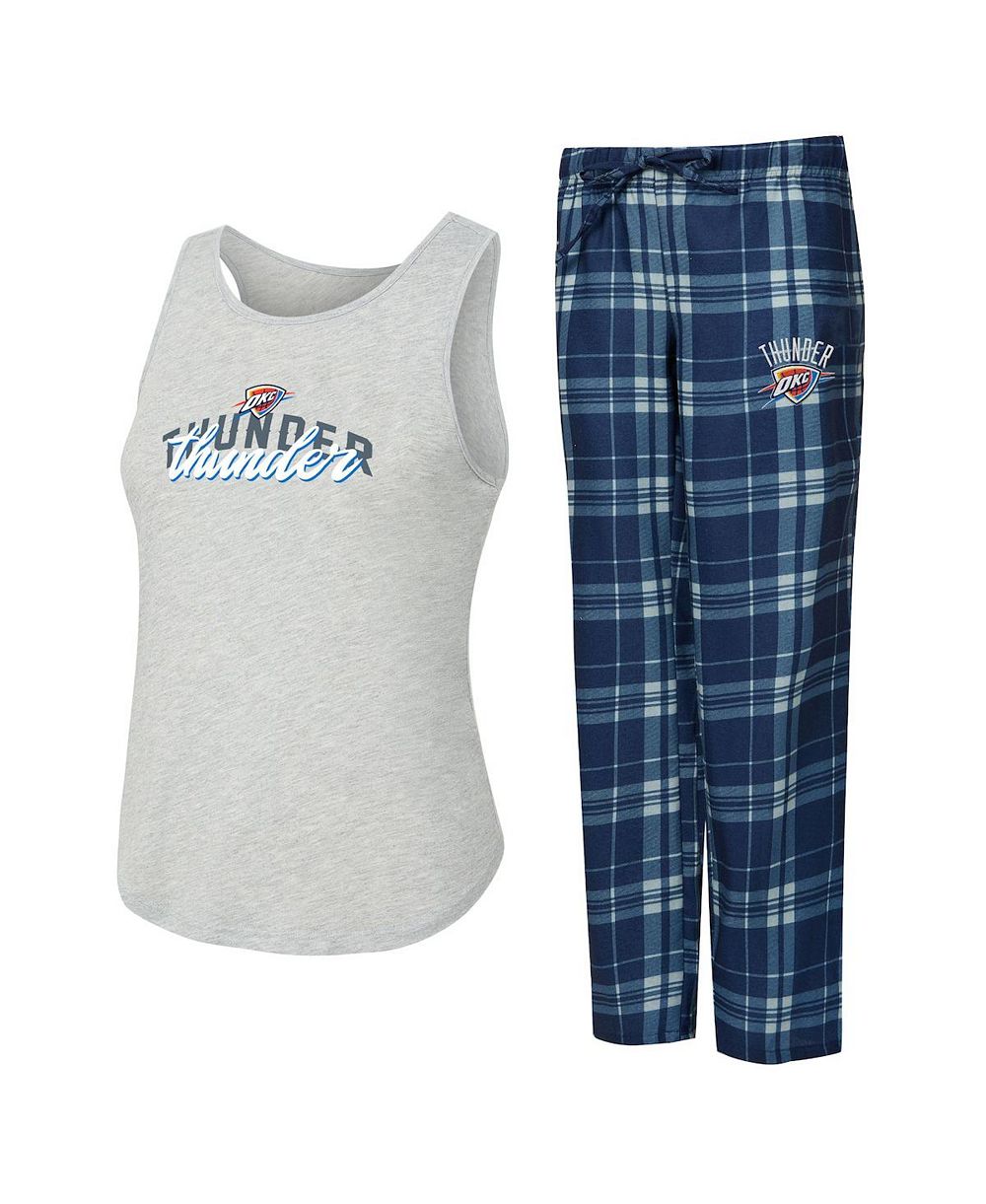 Женский комплект Concepts Sport Navy/Heather Gray Oklahoma City Thunder Regulate Tank & Pant