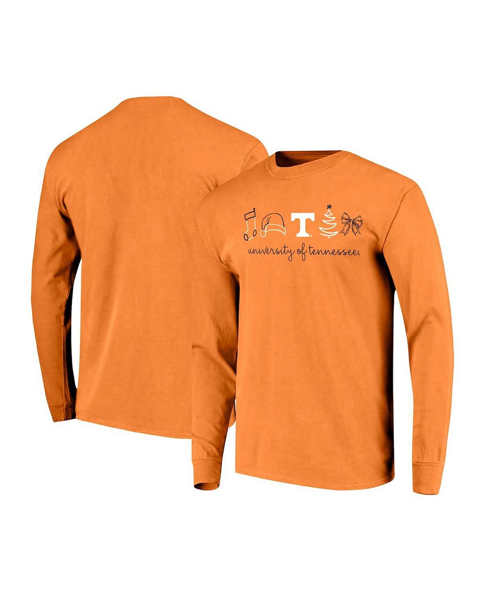 Женская футболка Image One Tennessee Orange Tennessee Volunteers Christmas Elements Comfort Colors Long Sleeve