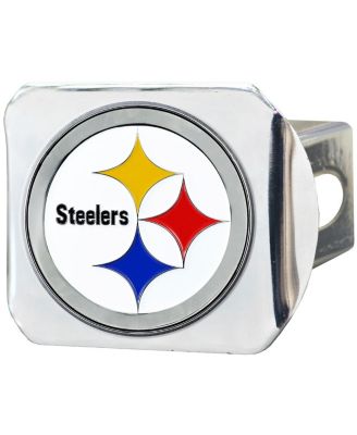 Декоративная накладка на фаркоп Logo Brands Pittsburgh Steelers Color on Chrome Hitch Cover
