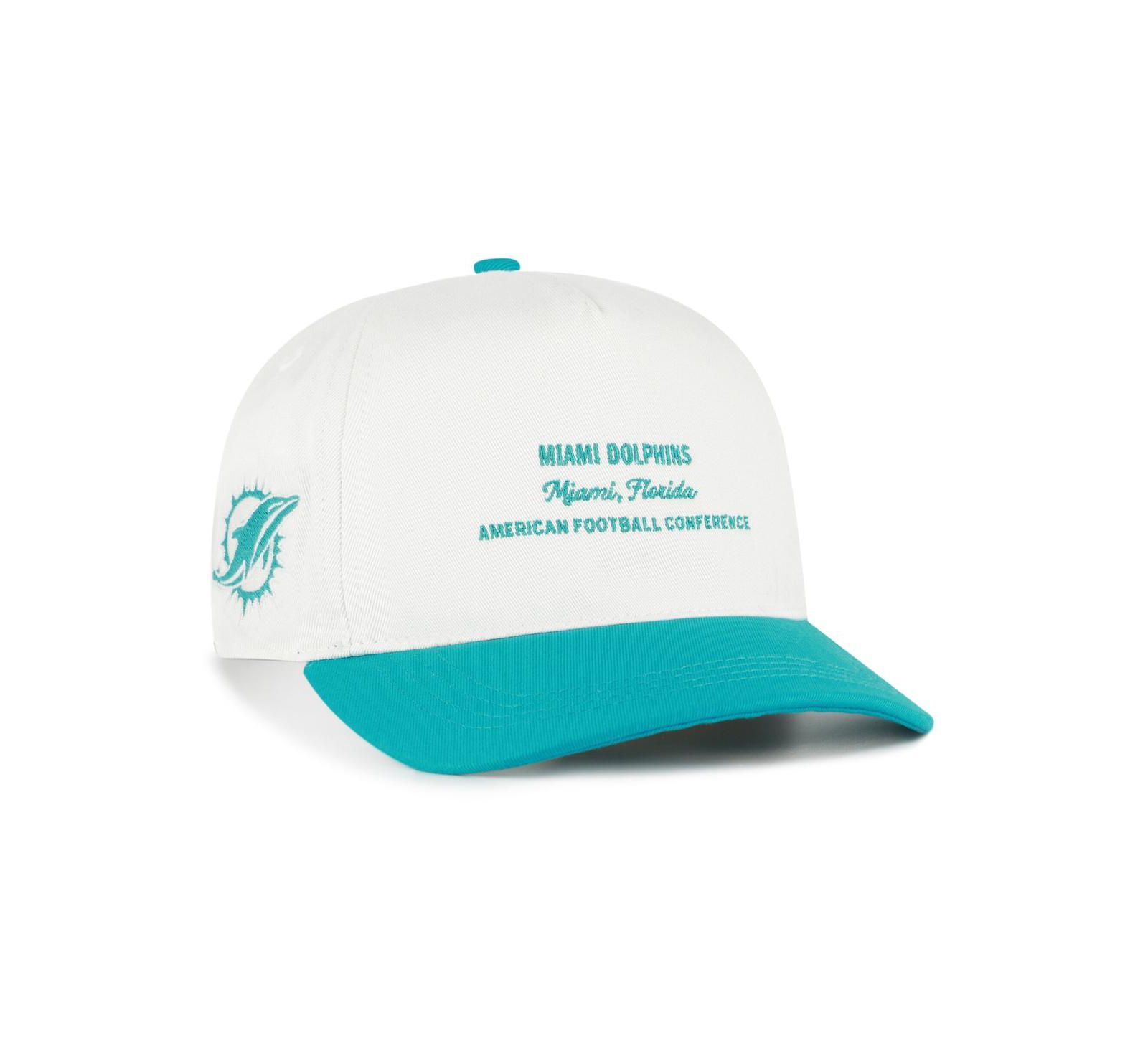'47 Brand Мужская белая кепка Miami Dolphins Contemporary Two-Tone Hitch Adjustable