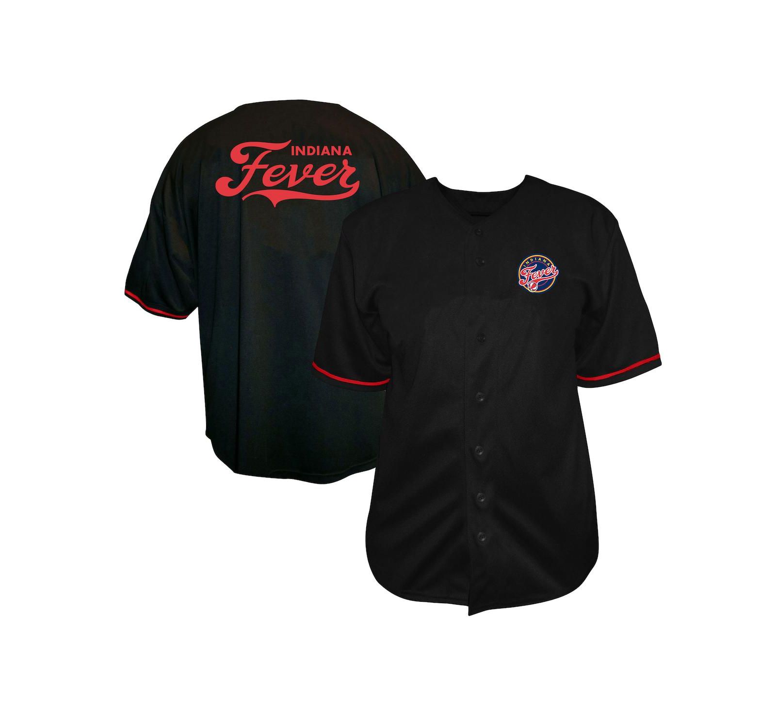Fanatics Men's Black Indiana Fever Big & Tall Full-Button Fashion Jersey