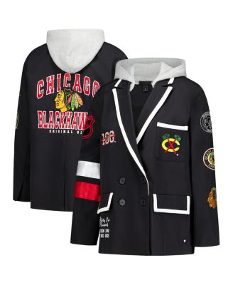 Женский блейзер The Wild Collective Chicago Blackhawks Original 6 Hooded