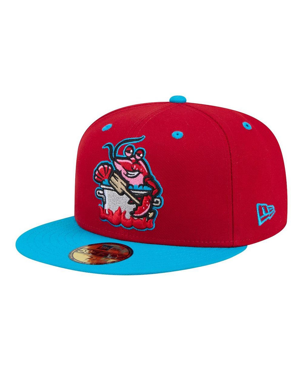 Мужская кепка New Era Biloxi Shuckers Minor League Theme Nights 59FIFTY Fitted, Red/Pastel Blue