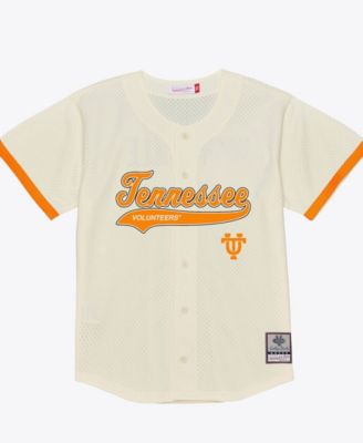 Mitchell & Ness Men's Cream Tennessee Volunteers Mesh Button-Up Batting Practice Baseball Jersey