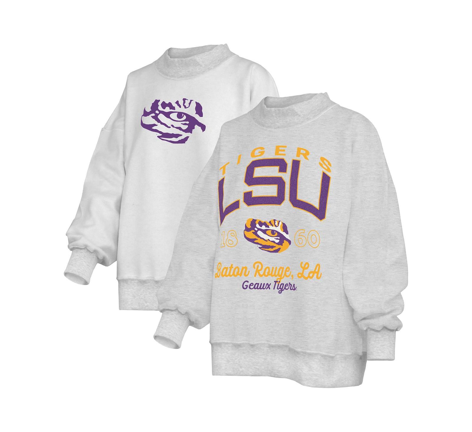 Pressbox Женская толстовка LSU Tigers, серая меланж