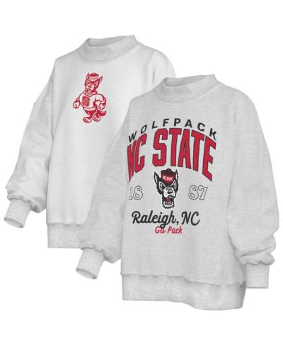 Женская двусторонняя толстовка Pressbox Heather Gray NC State Wolfpack