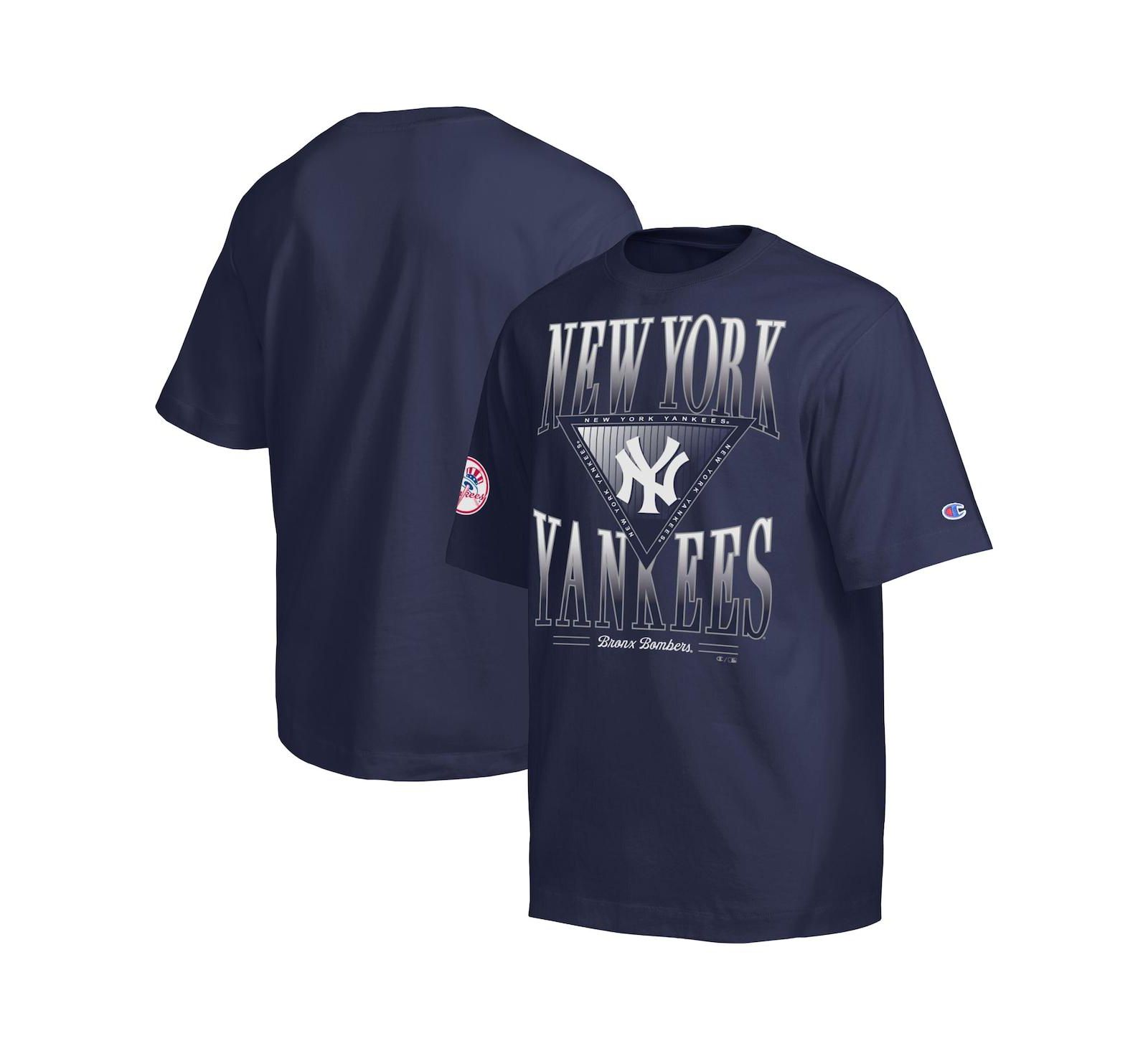 Мужская футболка Champion Navy New York Yankees Traditions Two Locations