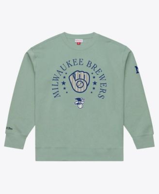 Mitchell & Ness Men's Green Milwaukee Brewers Yacht Rock Fleece Sweatshirt