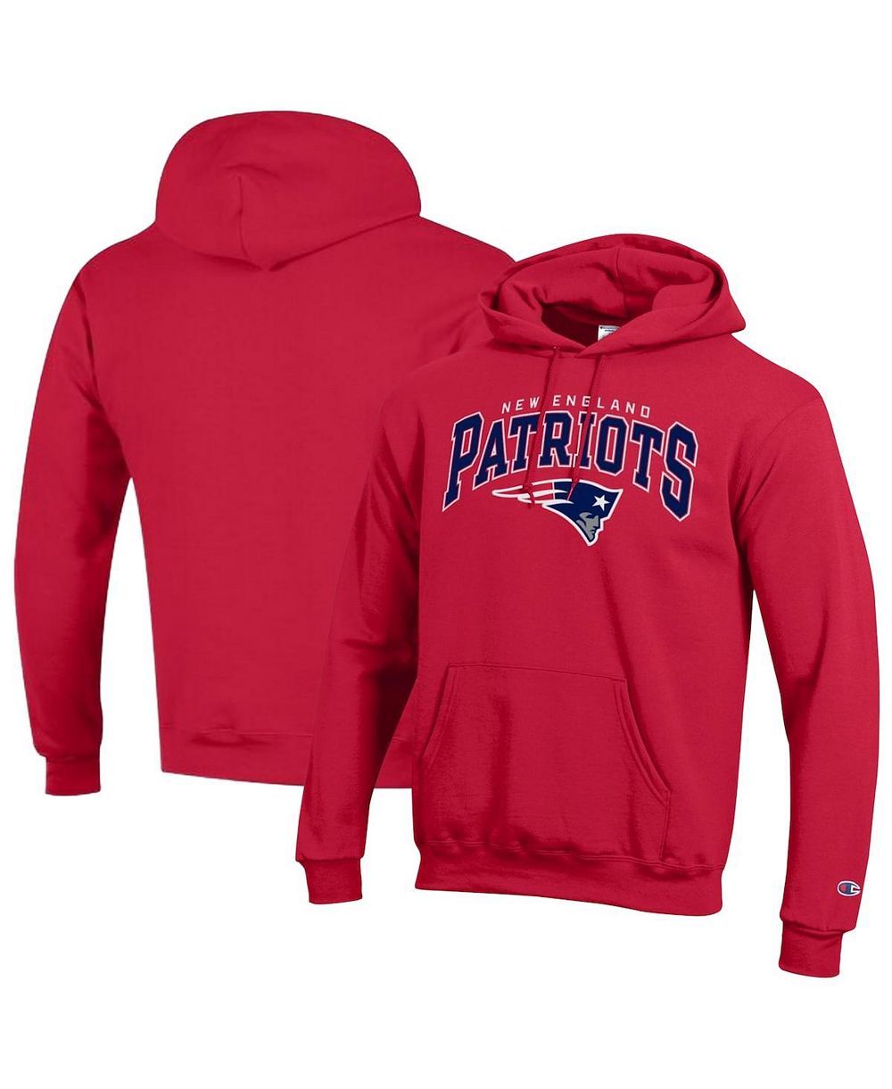 Мужское худи Champion Red New England Patriots Powerblend Arch over Logo