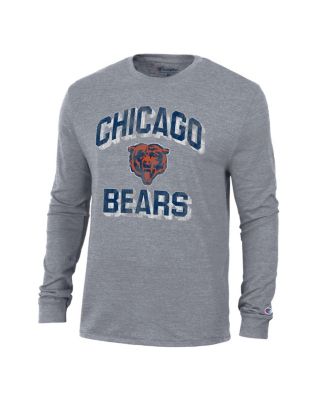 Champion Men's Charcoal Chicago Bears Ultimate Tri-Blend Long Sleeve T-Shirt