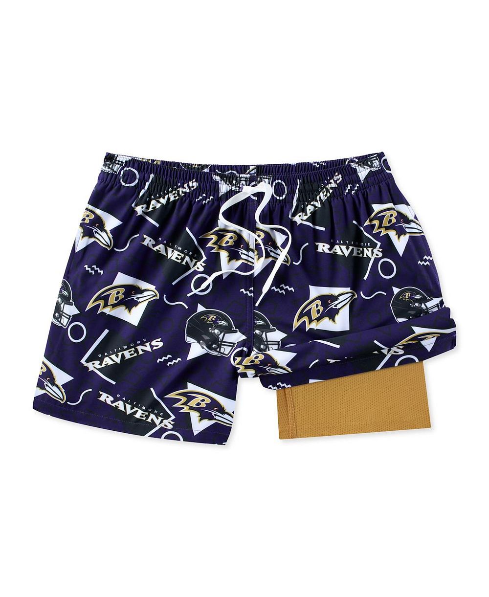 Chubbies Men's Purple Baltimore Ravens Game Day Fit Classic Lined Swim Trunks