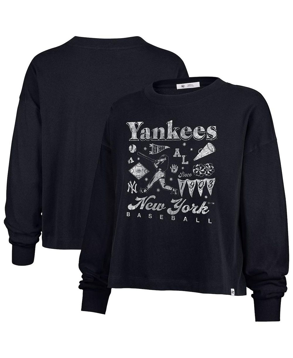 '47 Brand Women's Navy New York Yankees Team Collage Sydney Long Sleeve T-Shirt