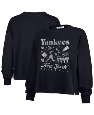 '47 Brand Women's Navy New York Yankees Team Collage Sydney Long Sleeve T-Shirt